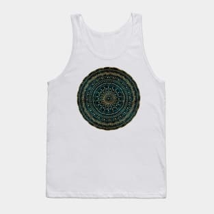 Geometric tribal gold mandala Tank Top